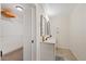Bright bathroom with double vanity and walk-in closet at 6339 S Lansdale Cir, Tampa, FL 33616