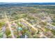 Sprawling aerial view of a residential neighborhood showcasing lush greenery, mature trees, and sparkling swimming pools at 1710 Orange Hill Way, Brandon, FL 33510