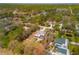 Beautiful aerial shot showcasing the home's setting amongst lush greenery in a tranquil neighborhood at 27930 Ravens Brook Rd, Wesley Chapel, FL 33544