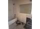 Bathroom requiring repair, showing damaged tiles and exposed plumbing at 4215 E Bay Dr # 1701B, Clearwater, FL 33764