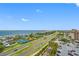 An aerial view capturing roads, waterways, and cityscapes from the condo building at 5220 Brittany S Dr # 1409, St Petersburg, FL 33715