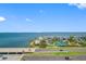 Aerial shot of the waterfront property highlighting cityscapes and waterways at 5220 Brittany S Dr # 1409, St Petersburg, FL 33715