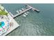 Overhead view of the waterfront community dock where residents can park their boats at 5220 Brittany S Dr # 1409, St Petersburg, FL 33715