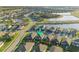 A birds eye view of a property in a community with nicely landscaped green spaces at 5807 Silver Sun Dr, Apollo Beach, FL 33572