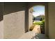 Welcoming front entrance with an arched doorway, leading to a well-manicured lawn at 5807 Silver Sun Dr, Apollo Beach, FL 33572