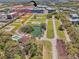 Aerial shot showcases the property's surroundings with nearby commercial centers at 958 Sombra St, Tampa, FL 33619