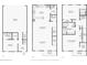 All floor plans, floors one through three, including garage, living spaces, and balconies at 958 Sombra St, Tampa, FL 33619