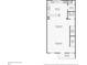 Floorplan of the second floor: kitchen, pantry, bathroom, dining room, living room, balcony at 958 Sombra St, Tampa, FL 33619