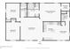 Floor plan showing living room, primary bedroom, kitchen, and bathrooms at 12519 Cambridge Ave, Tampa, FL 33624