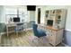 Inspiring home office with dual desks, ample natural light, and stylish blue chairs, ideal for productivity at 1509 Lemon St, Clearwater, FL 33756