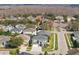 Aerial view of a neighborhood showcasing the home's prime location and surrounding mature trees at 3654 Beneraid St, Land O Lakes, FL 34638