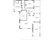 Detailed floor plan showing layout including screened porch, bedrooms, baths, kitchen, dining, living and garage at 479 80Th Way, St Pete Beach, FL 33706