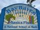 Bayhaven School of Basics Plus sign showcasing its status as a National School of Merit at 1044 Virginia Dr, Sarasota, FL 34234