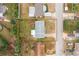Aerial view of the property and its surroundings showing the shape of the lot at 1109 Landau St, Holiday, FL 34690