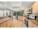 Modern kitchen featuring stainless steel appliances, sleek countertops, and abundant natural light at 2632 Enterprise E Rd # A23, Clearwater, FL 33759