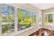 Sun room with large windows providing lots of light and water views at 3462 Sutton Pl, Palm Harbor, FL 34684