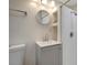 Bright bathroom features a shower, vanity, and toilet at 8413 N Hamner Ave # A, Tampa, FL 33604