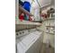 Efficient laundry area with washer, dryer, and shelving for storage at 19029 Us Highway 19 N # 12E, Clearwater, FL 33764