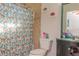 Bathroom with a shower and toilet and decor at 313 Jefferson S Ave, Oldsmar, FL 34677