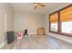 Empty bedroom with ceiling fan and wood-look flooring at 313 Jefferson S Ave, Oldsmar, FL 34677