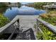 Dock with access to water, framed by lush greenery at 3327 Pineview Dr, Holiday, FL 34691
