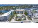 Aerial view of the condo and surrounding neighborhood, showing proximity to the waterfront and nearby amenities at 3805 Gulf Blvd # 404, St Pete Beach, FL 33706