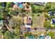 Aerial view of home situated on a spacious lot with mature trees at 9222 134Th St, Seminole, FL 33776