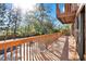 Spacious wooden deck with railing offering plenty of room for outdoor relaxation and entertainment at 9222 134Th St, Seminole, FL 33776