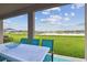 Charming patio with outdoor seating overlooking a serene lake and lush green landscape at 1409 Tropical Oasis Ave, Plant City, FL 33565
