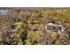 Overhead shot captures the dwellings, lush tree canopy, and expansive lawns in the surrounding area at 17119 Rainbow Ter, Odessa, FL 33556