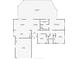 Detailed floor plan showcasing layout with living room, kitchen, bedrooms, bathrooms, garage, and patio at 2343 Wilshire Dr, Dunedin, FL 34698