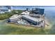 Panoramic aerial view of the condos with lush landscaping and private pool at 2506 N Rocky Point Dr # 242, Tampa, FL 33607