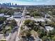 An aerial view captures the property's location relative to the city skyline and surrounding neighborhood at 2606 N Boulevard, Tampa, FL 33602