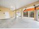 Large open garage space featuring high ceilings and ample storage at 3447 Flamingo Blvd, Hernando Beach, FL 34607