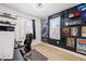 Bedroom features modern decor, ample natural light, and wood-look flooring at 3765 21St S Ave, St Petersburg, FL 33711