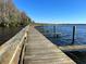 A community wooden dock providing easy access to the waterfront and mooring opportunities at 4216 Preserve Pl, Palm Harbor, FL 34685
