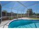 Enclosed pool surrounded by screened-in lanai with outdoor views at 9224 Lost Mill Dr, Land O Lakes, FL 34638