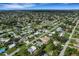 Property nestled in a quiet neighborhood, surrounded by lush greenery, in this scenic aerial view at 1054 W Baffin Dr, Venice, FL 34293