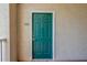 A green condo front door is framed by a white door frame and building number 225 at 1216 S Missouri Ave # 225, Clearwater, FL 33756