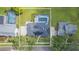 Aerial view of home with pool, solar panels and manicured lawn, surrounded by lush landscaping at 2709 Fairway View Dr, Valrico, FL 33596