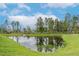 Picturesque pond reflecting the sky and surrounding trees, enhancing the property's natural beauty at 3533 N Maryland Ave, Plant City, FL 33565