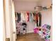 Walk-in closet featuring shelves, hanging racks and space for shoe and toy storage at 8556 Tidal Bay Ln, Tampa, FL 33635