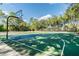 Outdoor recreation area with a basketball court, trees, and a volleyball net, perfect for fun games with friends and Gathering at 9481 Highland Oak Dr # 404, Tampa, FL 33647