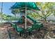 ' play area with multiple slides, benches, and shade canopies in a lush, park-like setting at 9481 Highland Oak Dr # 404, Tampa, FL 33647