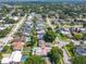 Desirable neighborhood aerial view showcases mature trees and well-maintained homes with pools at 11098 Malaga Dr, Largo, FL 33774