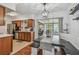 Cozy kitchen dining area featuring stainless steel appliances and views of the backyard at 1269 80Th N Ave, St Petersburg, FL 33702