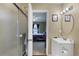 Clean bathroom view into bedroom at 15099 Community Ave, Port Charlotte, FL 33953