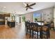 A stylish kitchen with a breakfast bar that opens up into the breakfast nook, and patio at 501 Washita Stone Dr, Ruskin, FL 33570