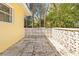 Outdoor patio area featuring decorative concrete blocks at 7183 Fireside St, Spring Hill, FL 34606