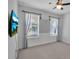 This bedroom is spacious and bright with neutral carpeting and lots of natural light at 8724 Ocean Tides Cv, Parrish, FL 34219